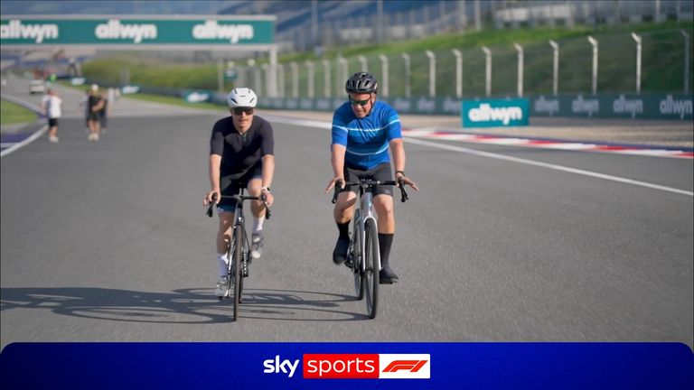 Ted Kravitz was put through his paces as he cycled around the Red Bull Ring with Cadillac's Valtteri Bottas.