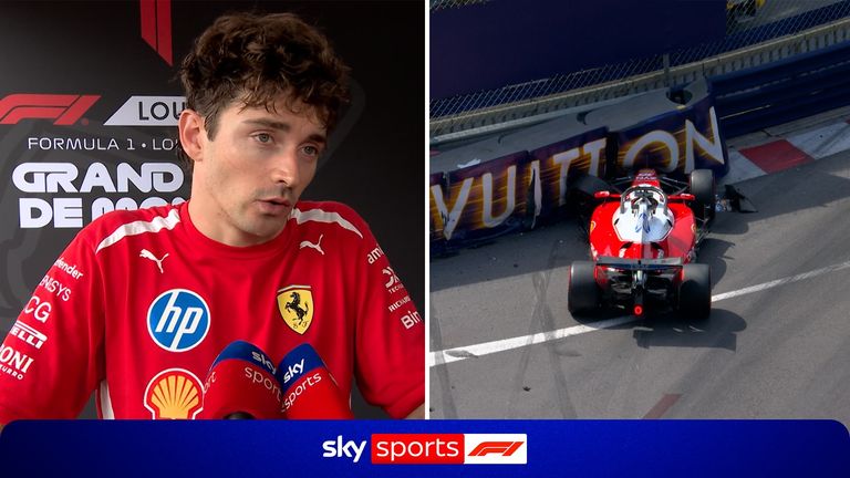 Charles Leclerc was left exasperated after crashing his Ferrari into the wall at his home race in Monaco.