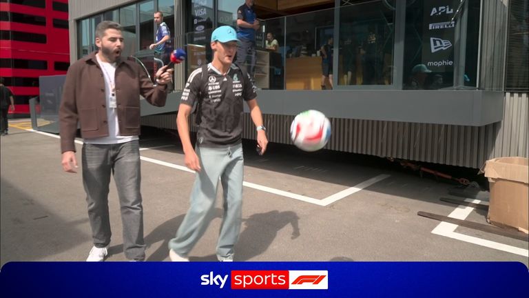 Several Formula One drivers attempted keepy uppies ahead of the football World Cup!