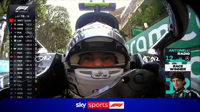 Mercedes driver Kimi Antonelli survived a chaotic Monaco Grand Prix to win his fifth race in a row as he tightened his grip at the top of the standings.