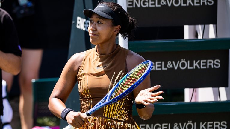 Naomi Osaka (JPN) applauds during the Bad Homburg Open powered by Solarwatt singles match between Xinyu Wang (CHN) vs Naomi Osaka (JPN) at K