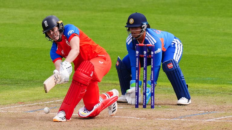 Nat Sciver-Brunt made a half-century, before she was dismissed for 57 off 45 deliveries