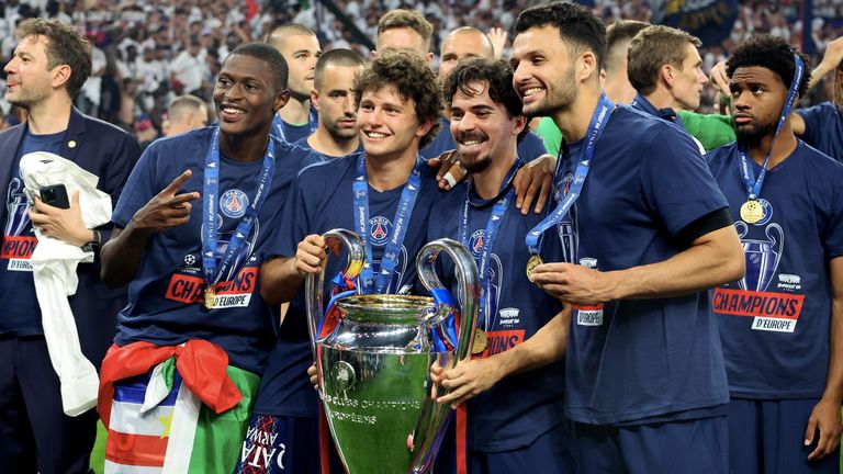 Nuno Mendes, Joao Neves, Vitinha and Goncalo Ramos are the Portuguese quartet who won the Champions League again with Paris Saint-Germain