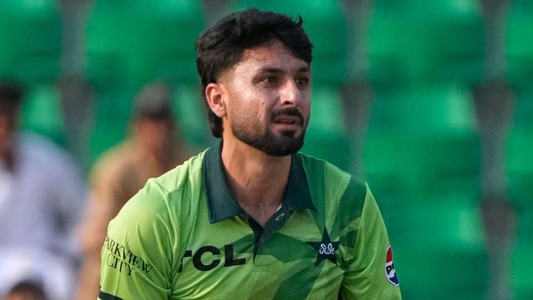 Pakistan's Abrar Ahmed (AP Photo/K.M. Chaudary)