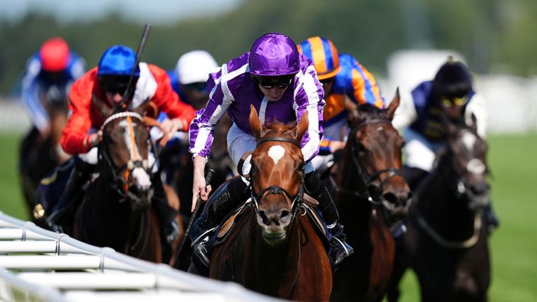 Precise gets her head in front and battles to victory in the Coronation Stakes at Royal Ascot