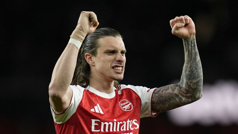 Arsenal defender Riccardo Calafiori