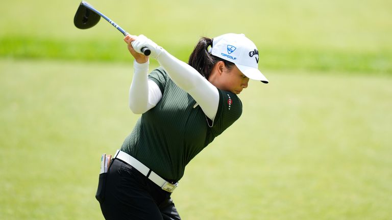 Ruoning Yin, of China, during the U.S. Women's Open (AP Photo/Ashley Landis)