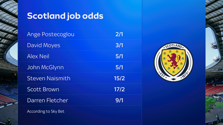 Scotland new head coach odds