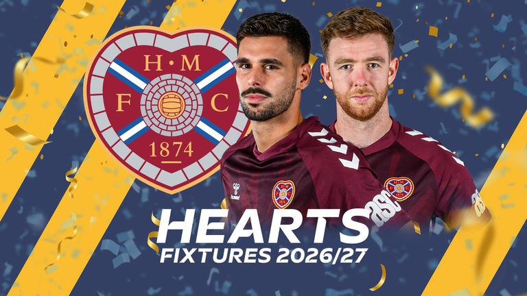 Hearts Scottish Premiership fixtures 2026/27