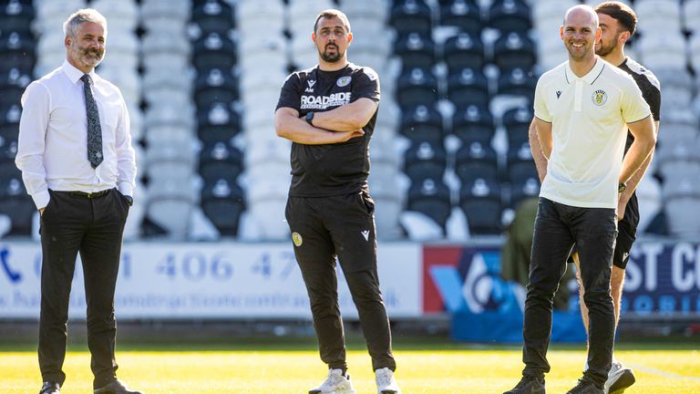 St Mirren CEO Keith Lasley (L) believes the appointment "aligns with the club's real ambition and needs"