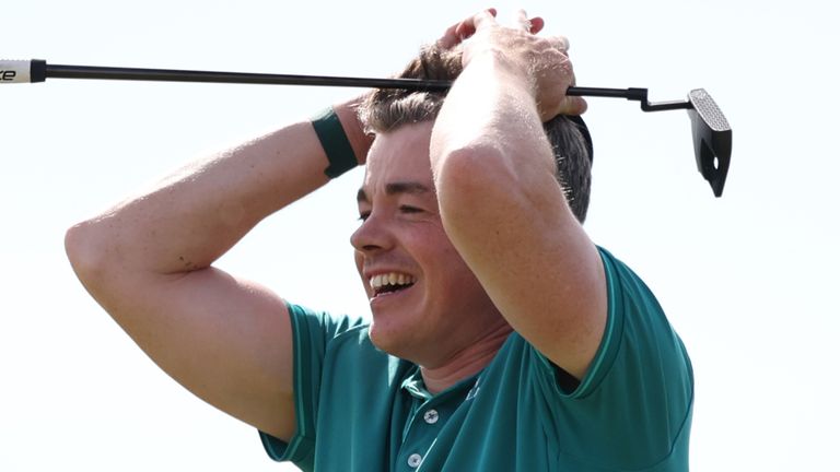 Stuart Grehan celebrates after winning The 131st Amateur Championship