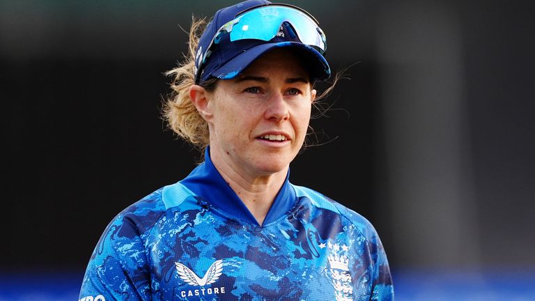 England's Tammy Beaumont during the second Women's One Day International match at the Uptonsteel County Ground, Leicester. Picture date: Wed