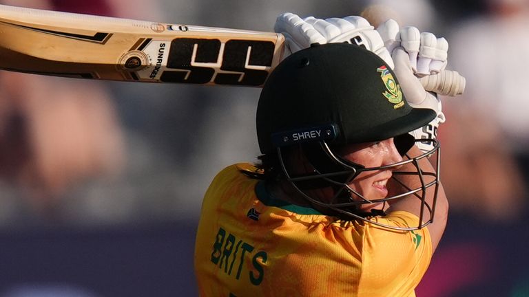 Tazmin Brits bats for South Africa at the 2026 Women's T20 World Cup (PA Images)