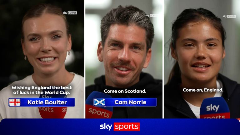The elite from the world of tennis wish their countries good luck ahead of the football World Cup this summer. 