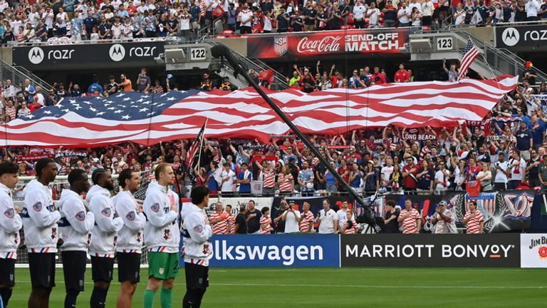 United States players ahead of their friendly with Germany