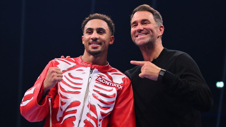 Hearn (right) says Whittaker is 'three fights' away from challenging for the light-heavyweight world titles