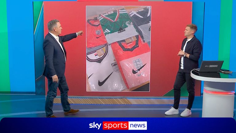 Sky Sports' Geraint Hughes takes a look through the problems with fake football shirts after the UK border patrol revealed that they had seized thousands of counterfeit kits.