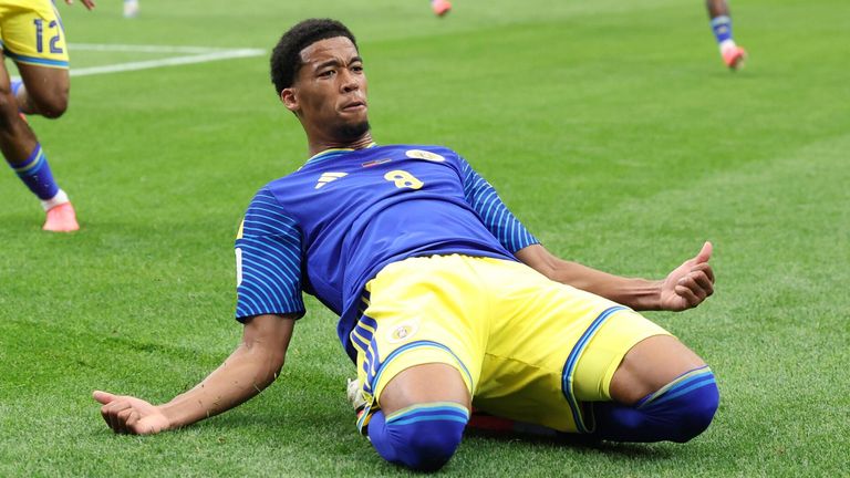 Livano Comenencia celebrates after equalising for Curacao against Germany