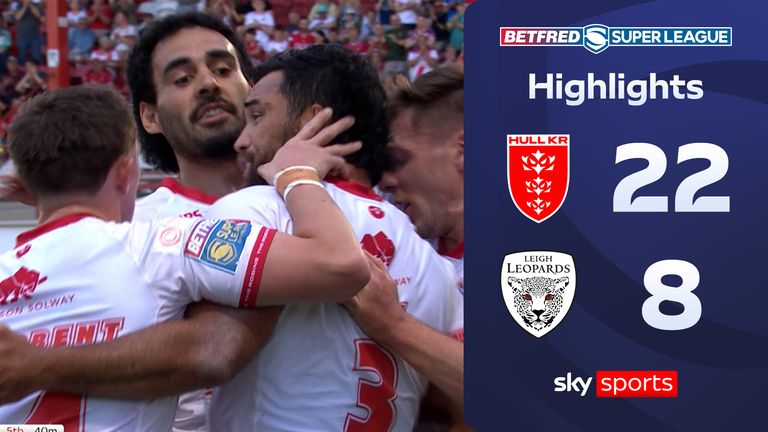 Highlights of the Super League match between Hull Kingston Rovers and Leigh Leopards.