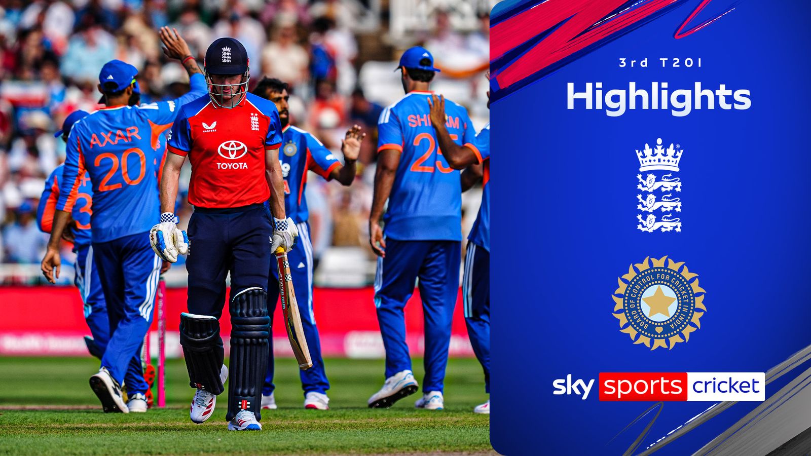 England vs India | 3rd T20I First innings highlights