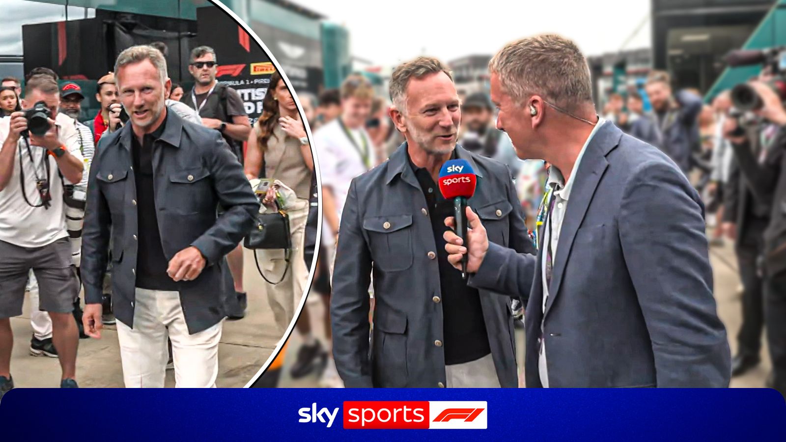 British GP: Christian Horner makes first appearance in paddock since Red Bull exit