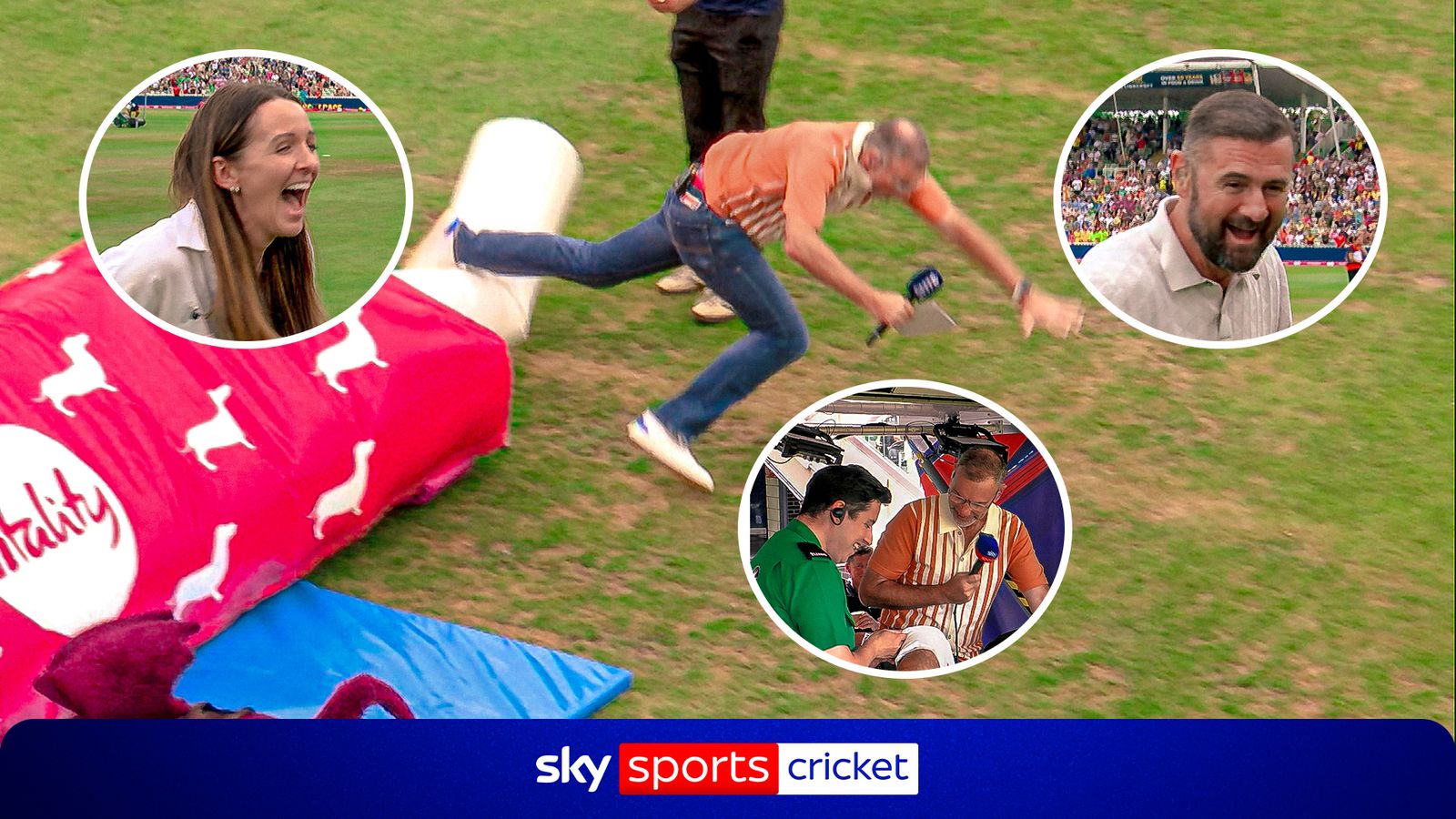 Daggers STACKS IT during Mascot Race as colleagues show no sympathy!