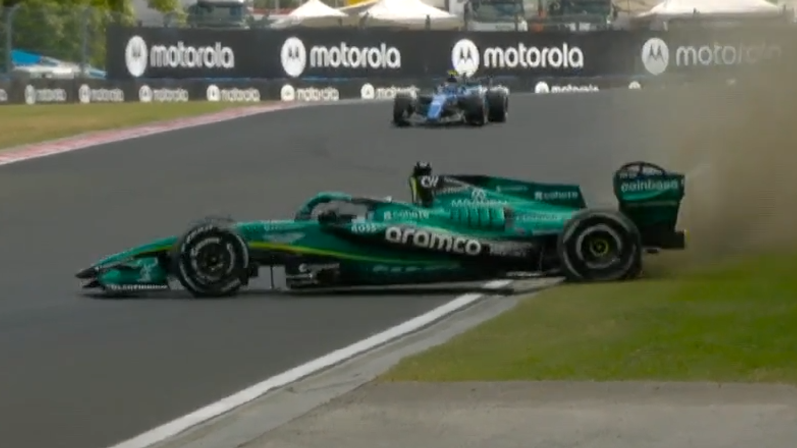 Hungarian GP: Stroll spins off in heavily-upgraded Aston Martin, Leclerc setting pace LIVE!