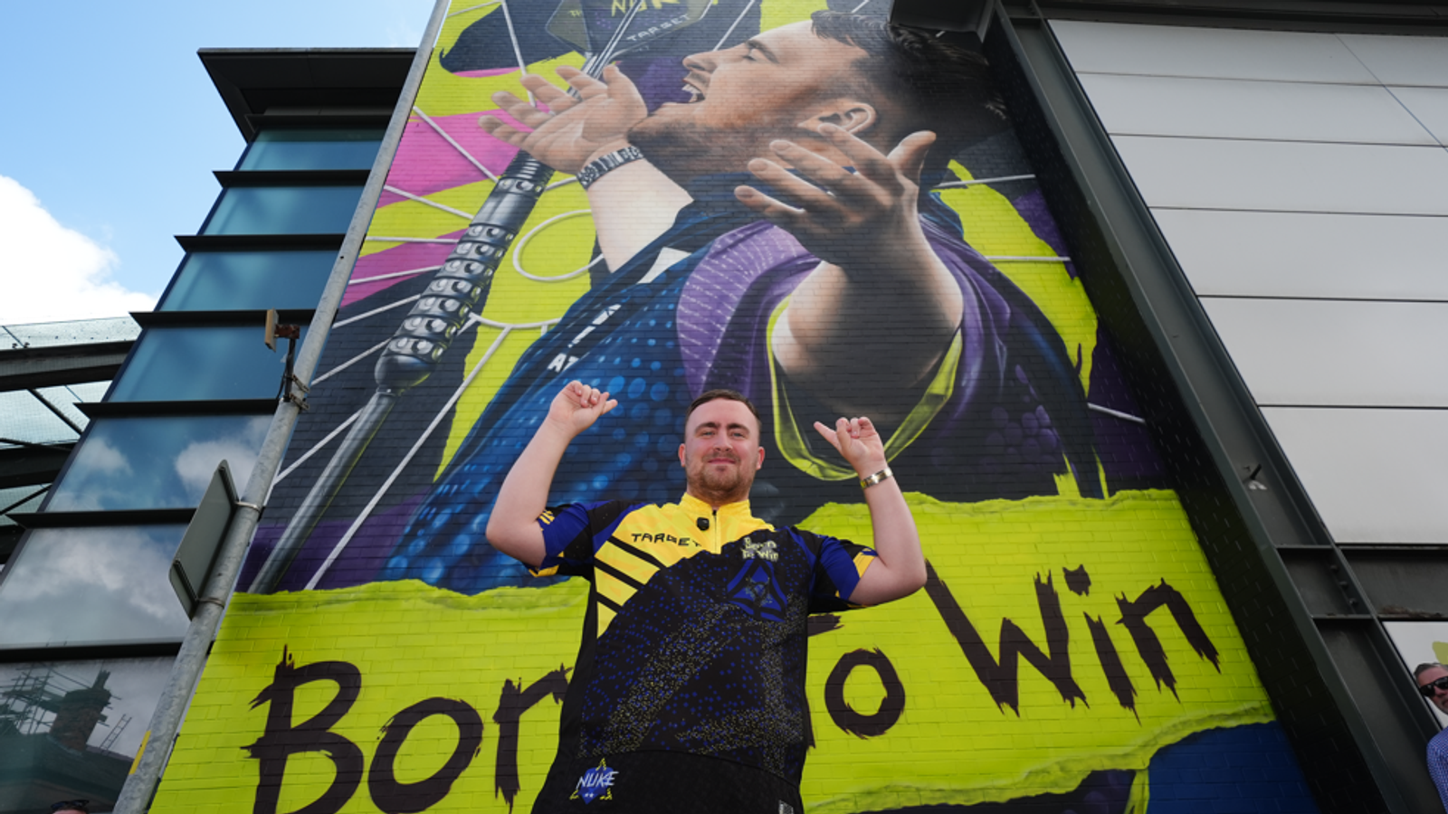 Luke Littler insists 'clean sweep very much on' as he attends Warrington mural unveiling days after World Matchplay win