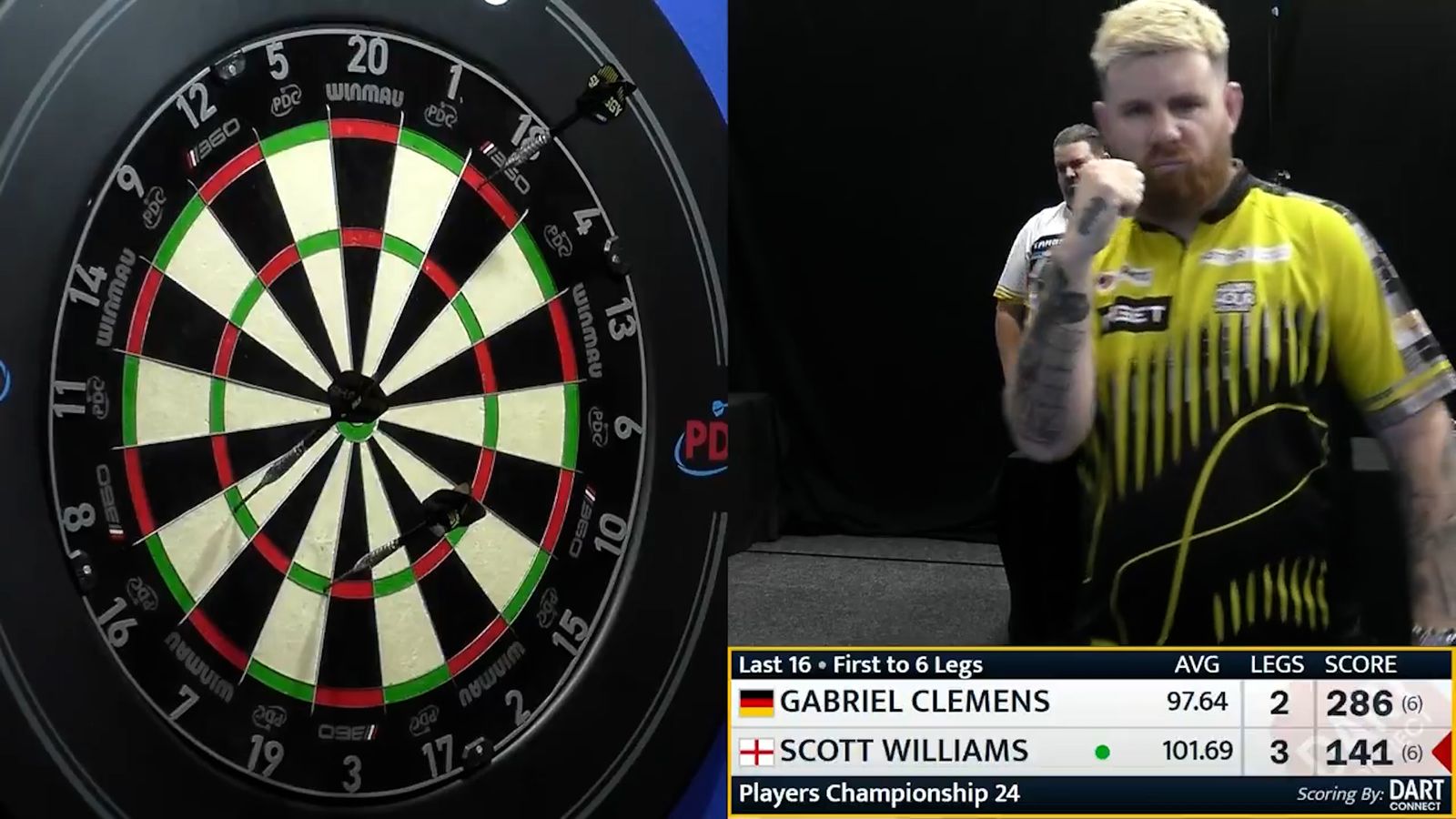Darts: Scott Williams nails a NINE-DARTER via an unconventional route!