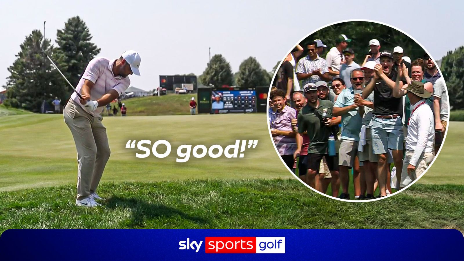 Scottie Scheffler chips in for eagle on 16th hole of 3M Open