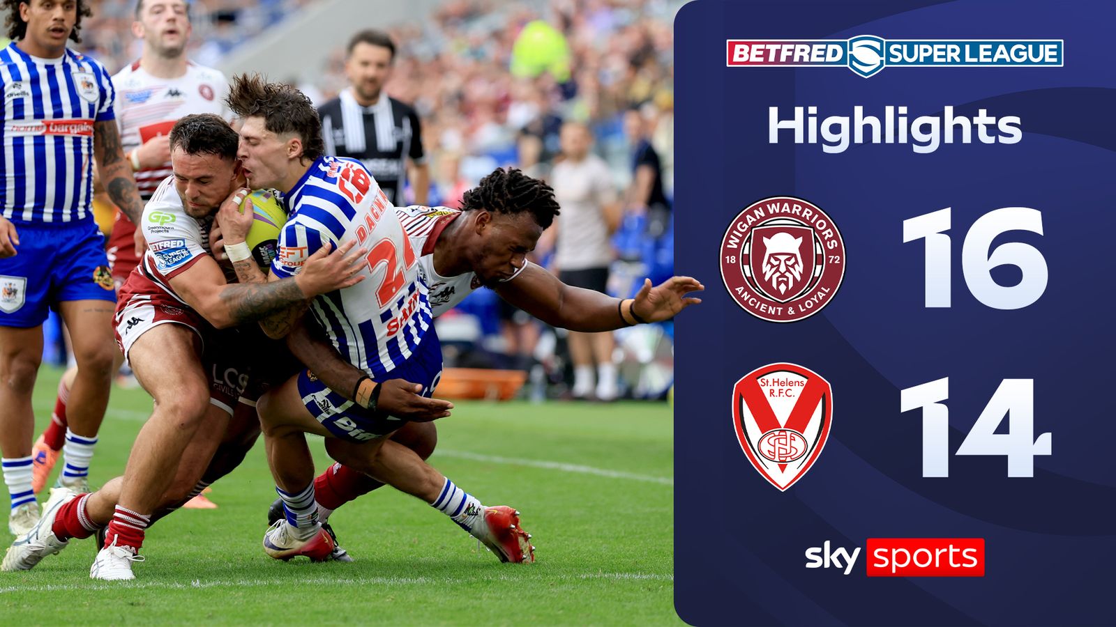 Wigan see off St Helens in tense final match of Magic Weekend