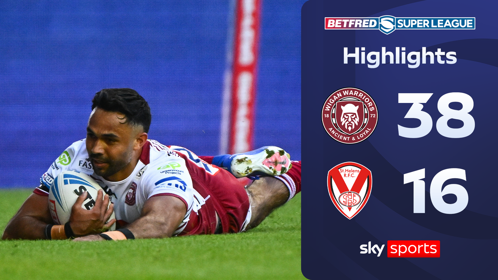 Wigan Warriors 38 -16 St Helens | Super League Highlights