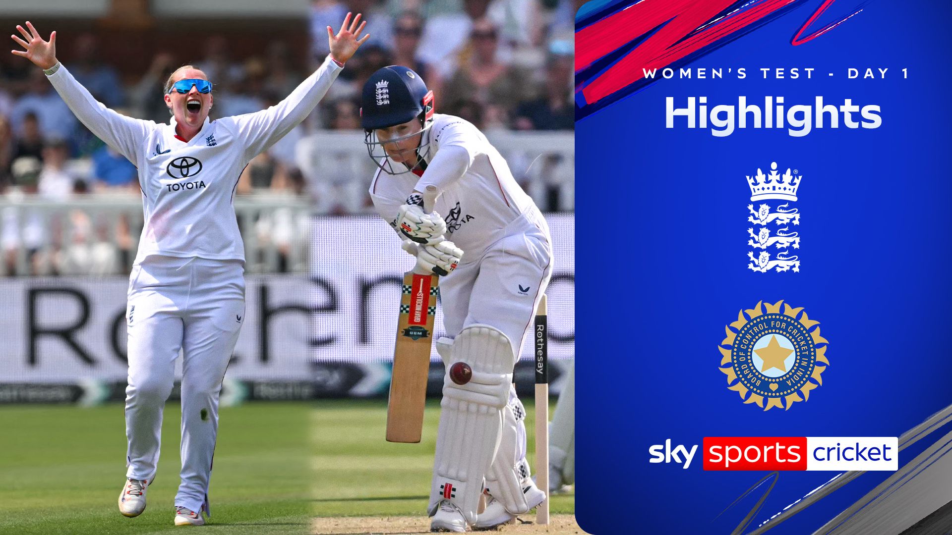 Highlights: Ecclestone breaks England record but Beaumont falls as India respond