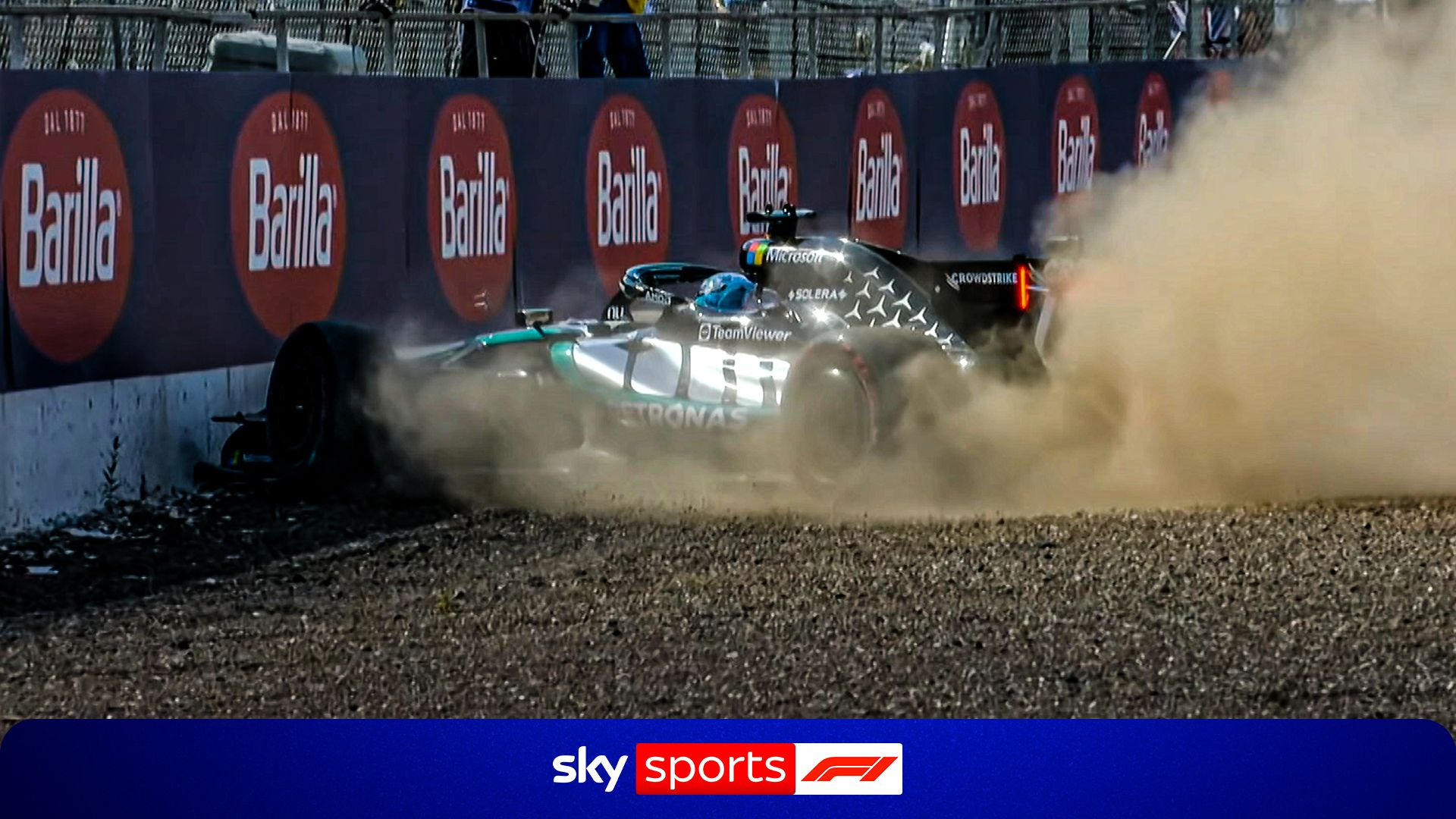 'Oh my goodness!' - Russell hits wall in qualifying!