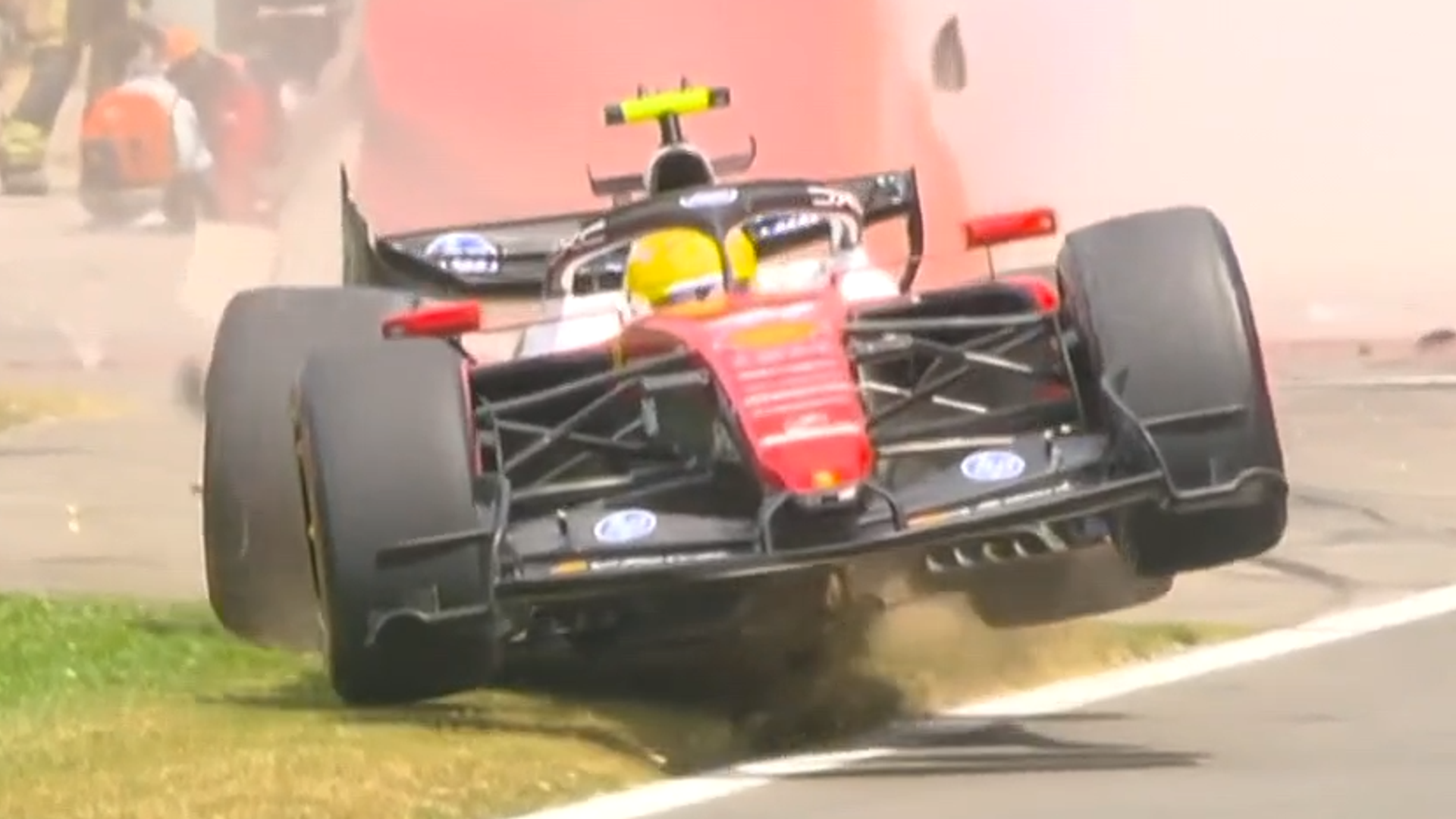 Belgian GP: Hamilton crashes at end of final practice as Antonelli sets pace LIVE!