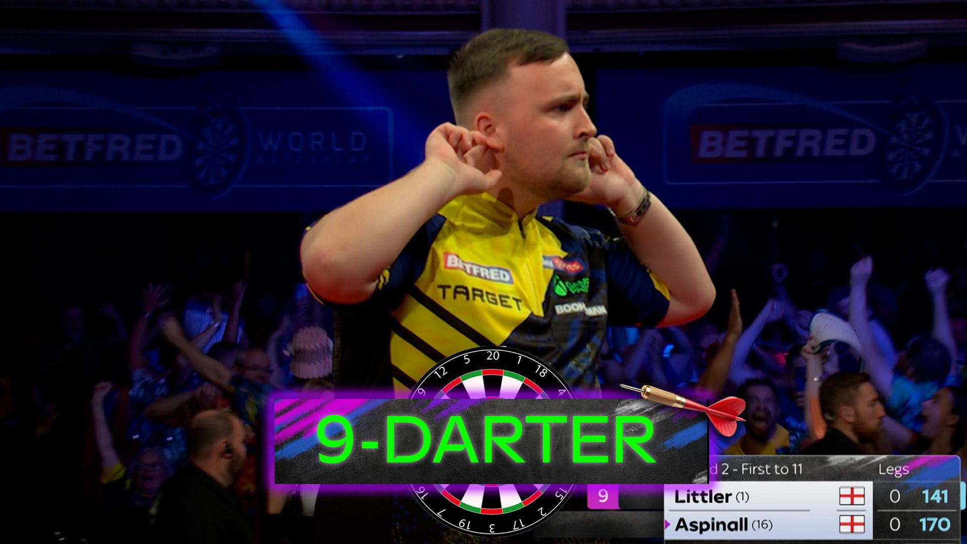 'Let's all calm down!' | Littler nails outrageous NINE-DARTER in OPENING leg!