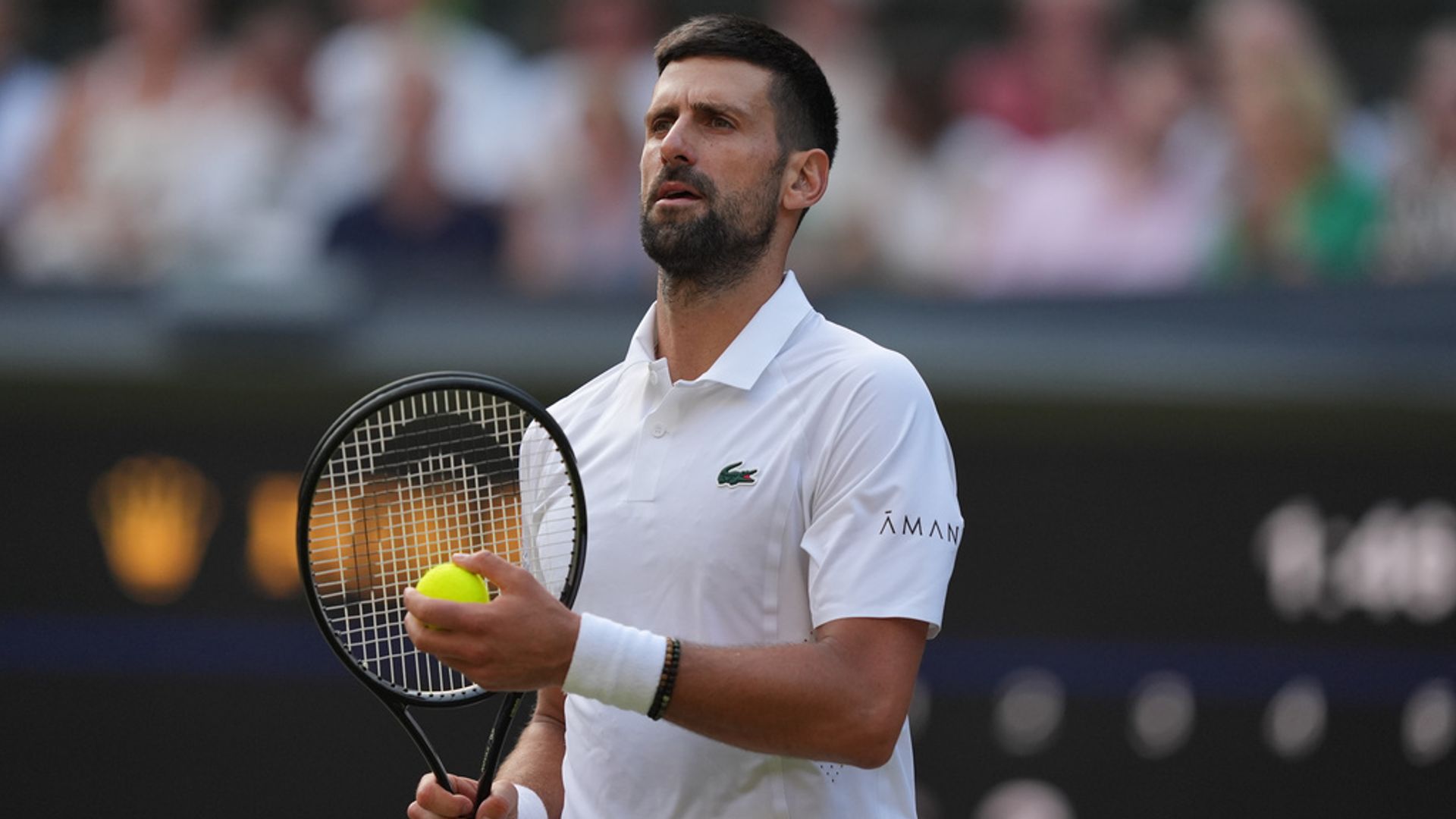 Wimbledon Day Nine LIVE! Agitated Djokovic a set up against Auger-Aliassime