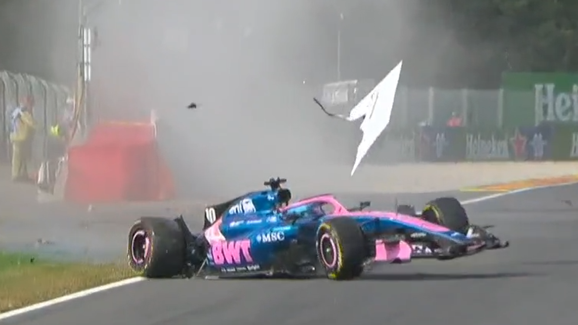 Belgian GP: Antonelli topping practice as big Gasly crash causes red flag LIVE!