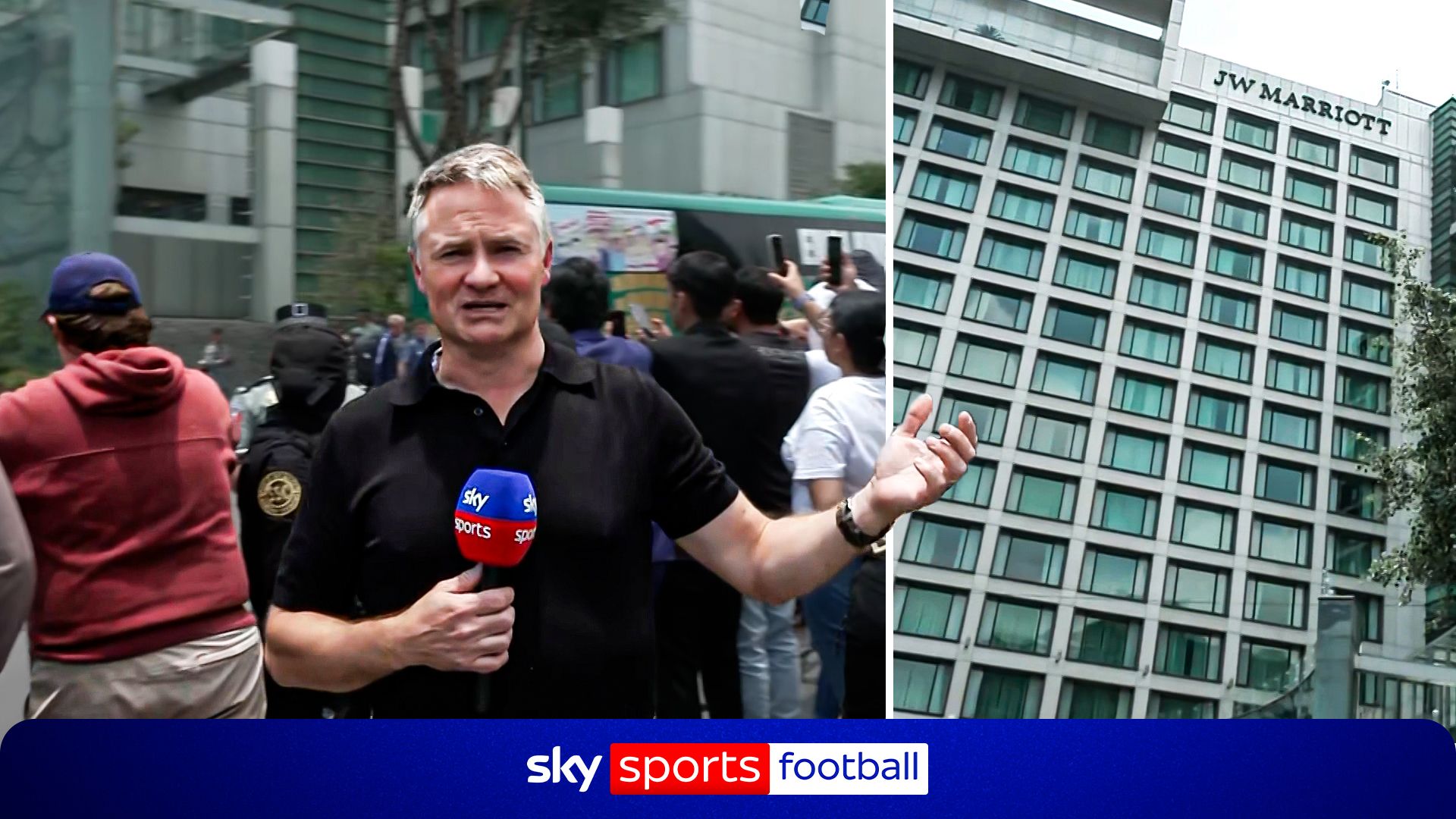 Heavy security outside England hotel ahead of Mexico clash
