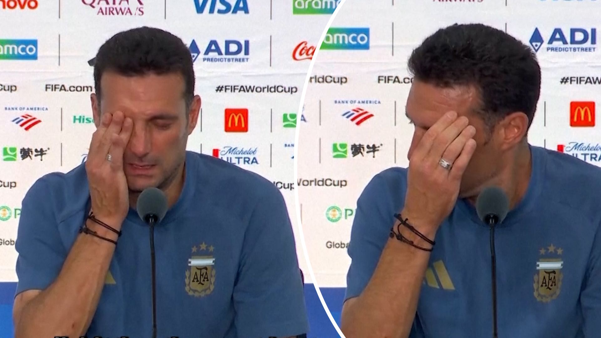 'It hurts my soul!' | Argentina coach Scaloni leaves press conference in tears