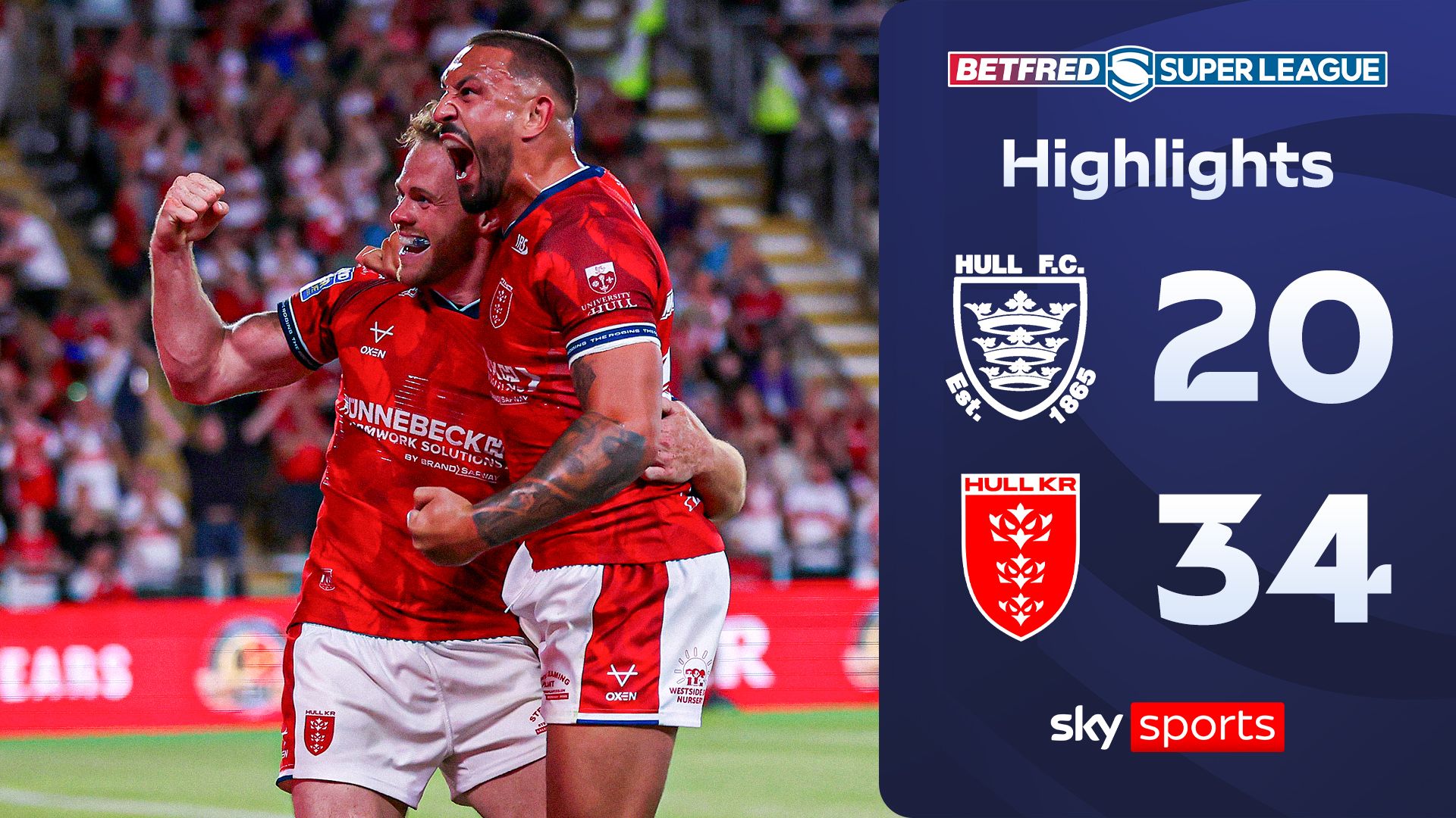 Highlights: Hull KR win dramatic and FIERY Hull derby!