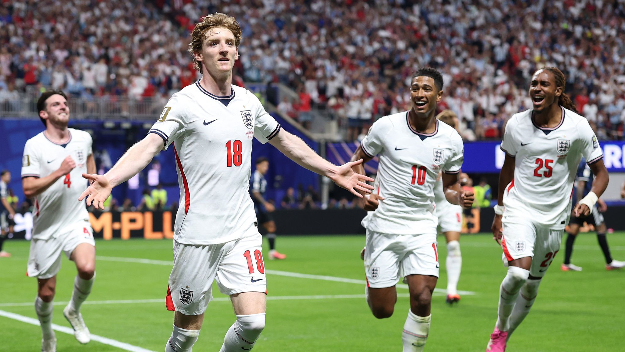 Anthony Gordon scored England's opener in the World Cup semi-final against Argentina