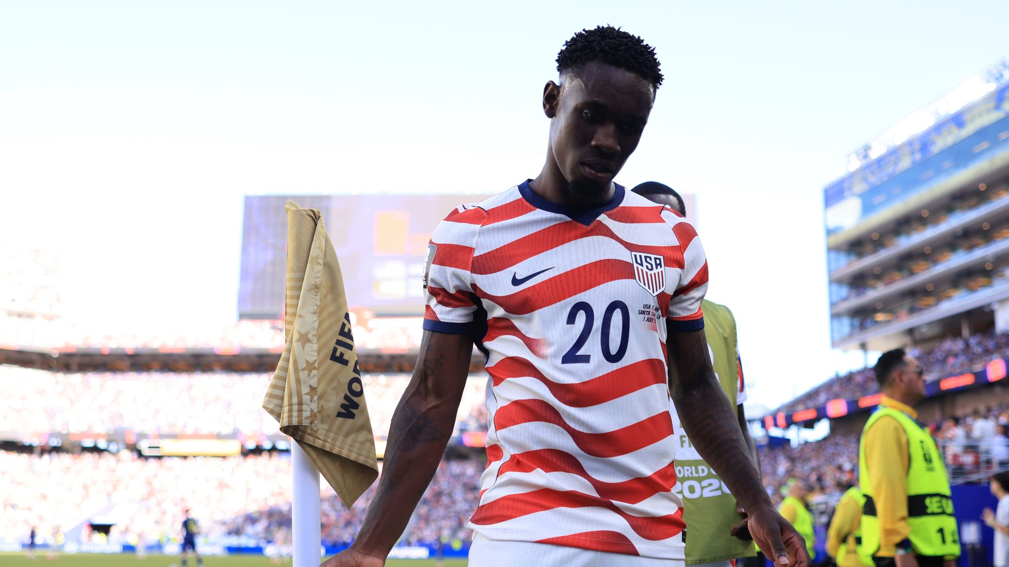 Folarin Balogun playing for the United States