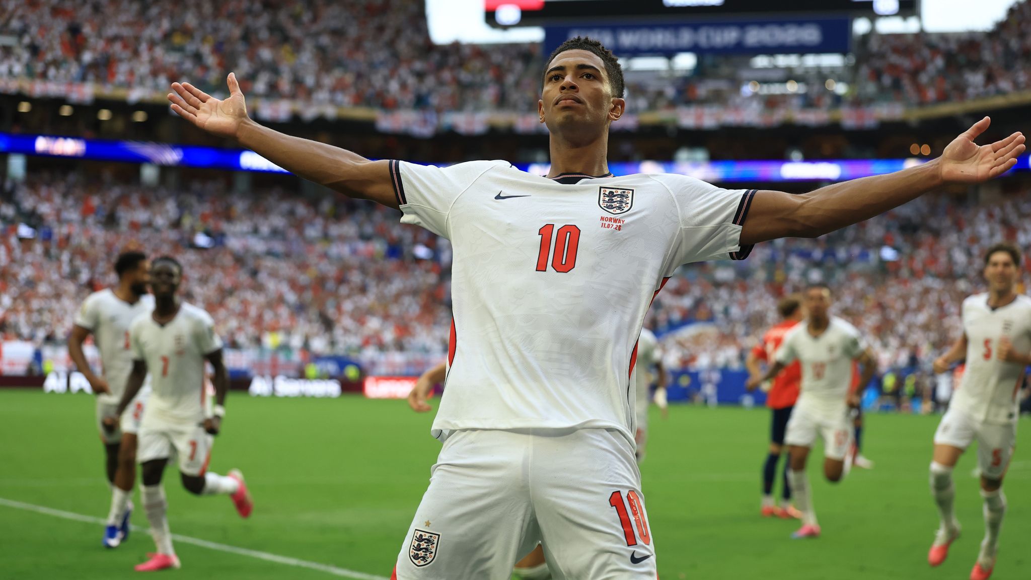 Jude Bellingham leads World Cup 2026 England stats after scoring twice against Norway and Mexico ahead of Argentina semi-final