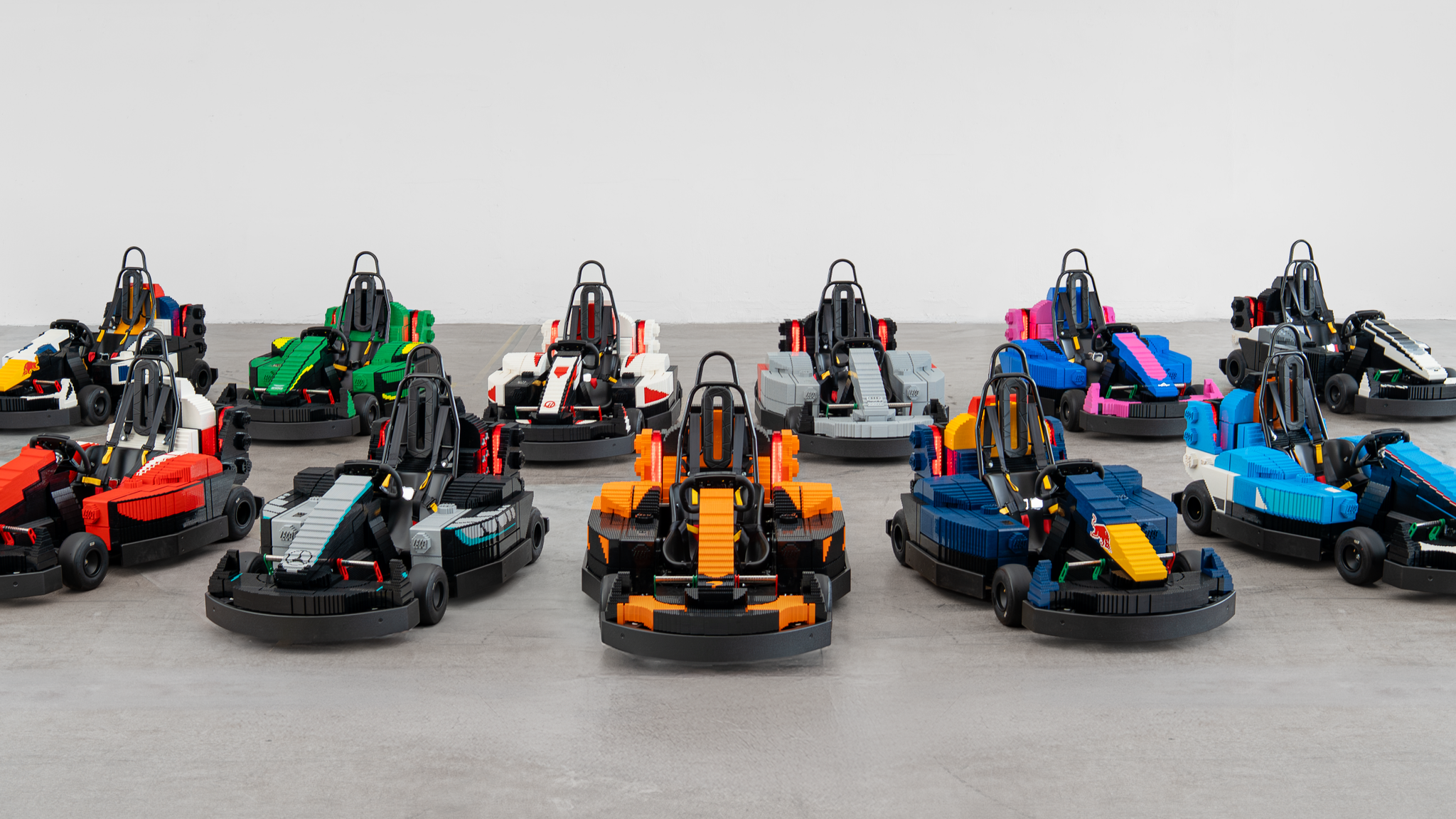 Formula 1 will transform the Drivers' Parade at the British Grand Prix into a full scale spectacle, with 22 LEGO minicars (Credit: F1)