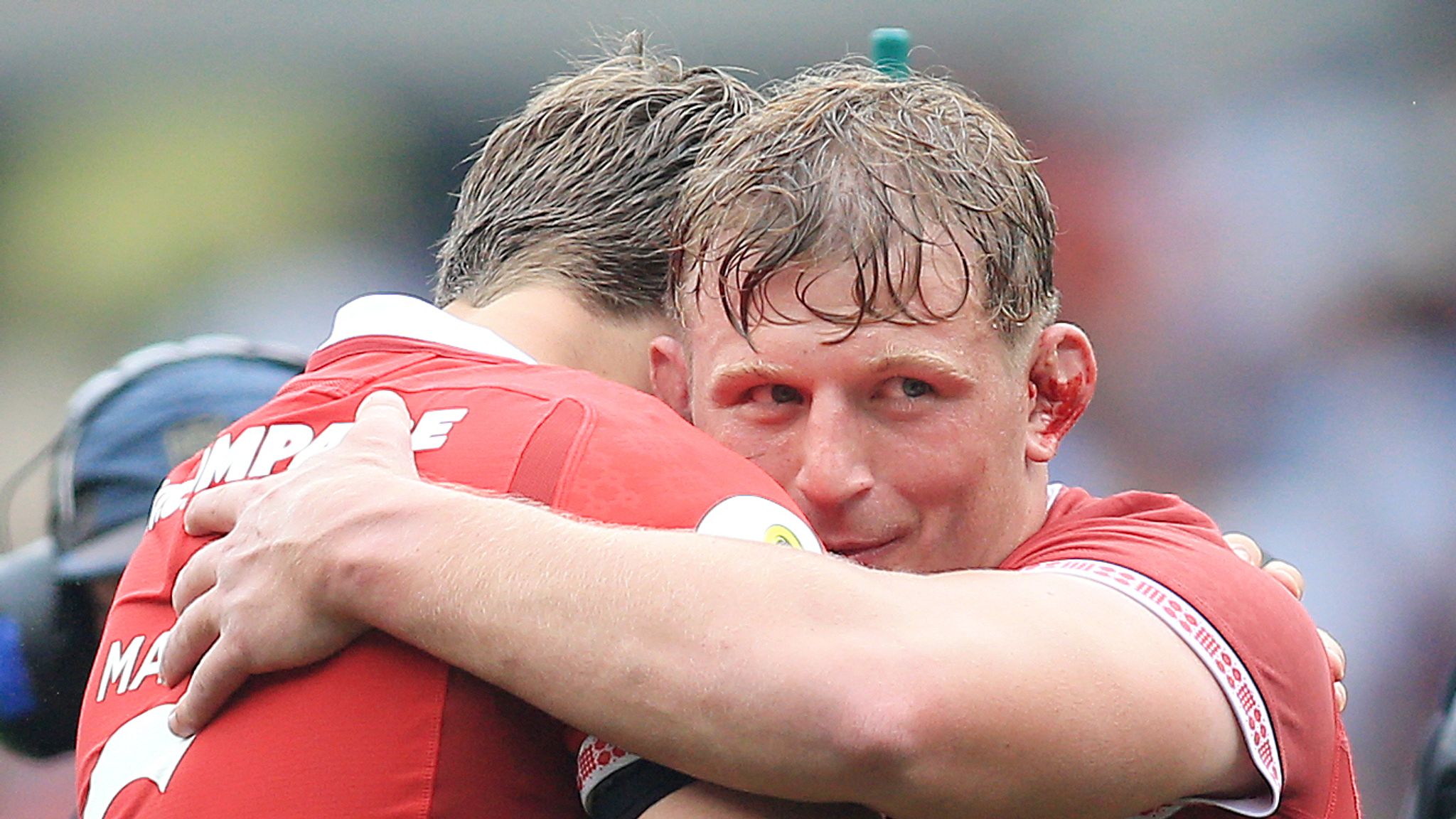Jac Morgan celebrates during Wales victory over Fiji