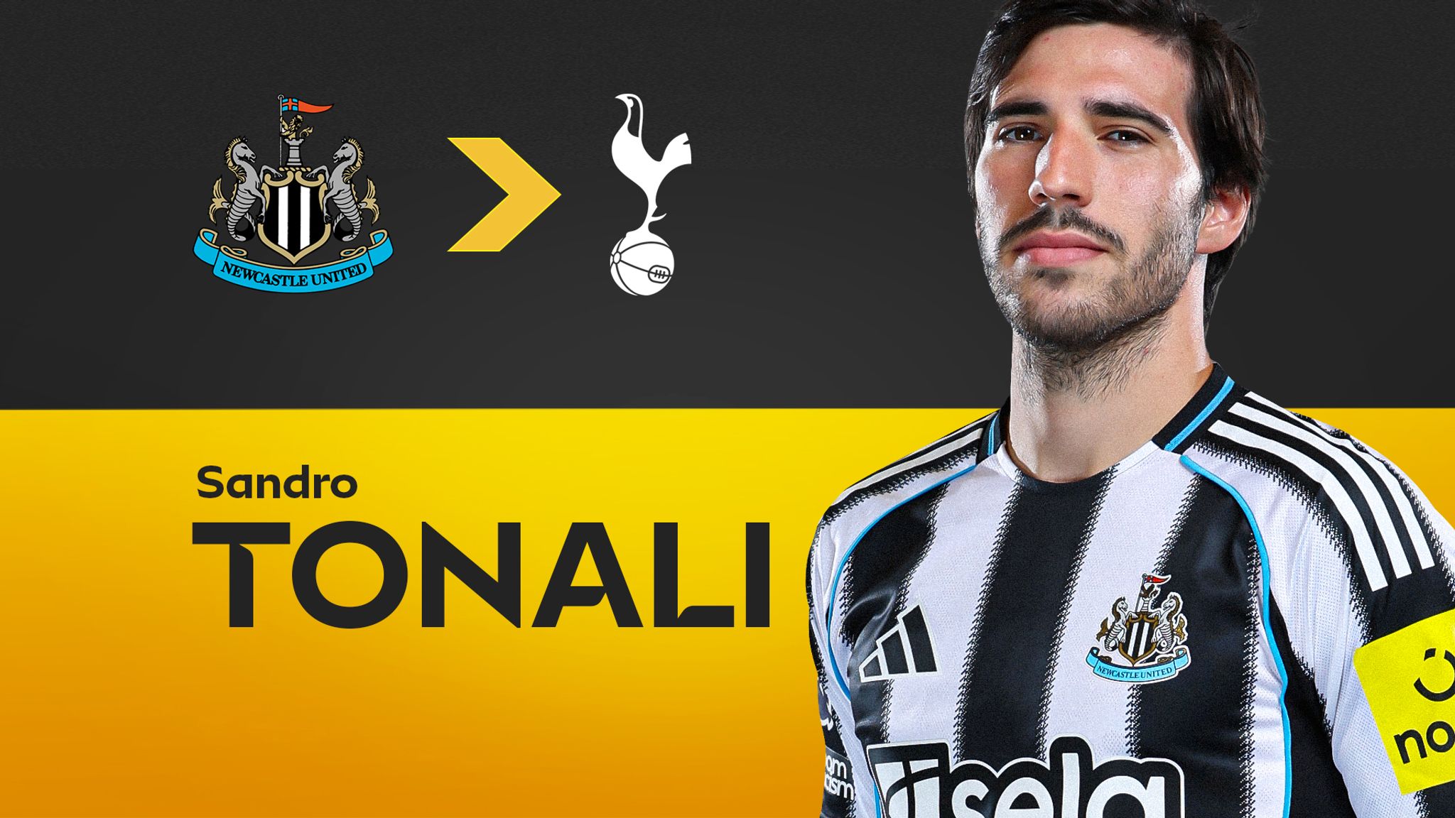Sandro Tonali: Tottenham agree club-record £100m deal to sign Newcastle midfielder