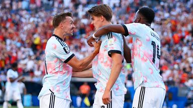 Belgium beat the USA 4-1 despite the controversy surrounding Folarin Balogun's suspended red card