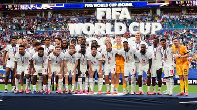 England celebrate finishing third at the World Cup