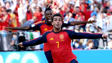 Ferran Torres celebrates his opener scored in extra time